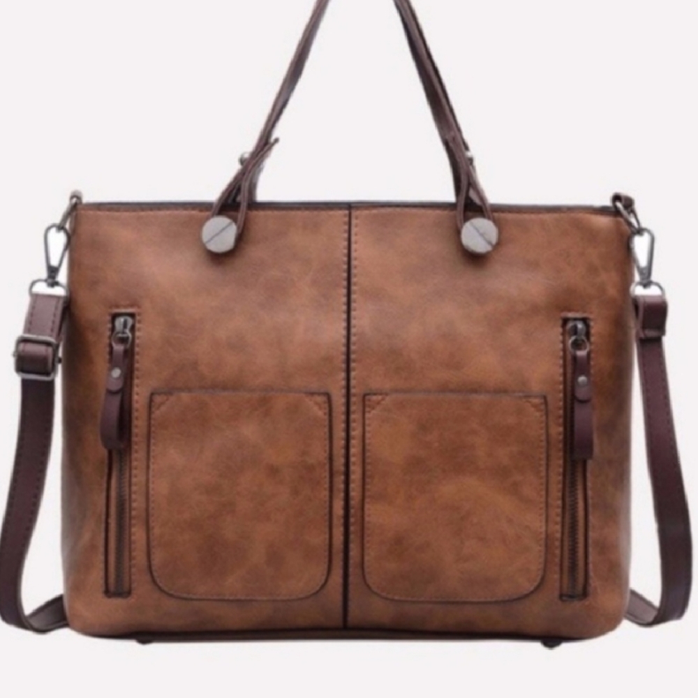 SHAI ZIPPER DETAILS TOTE BAG.